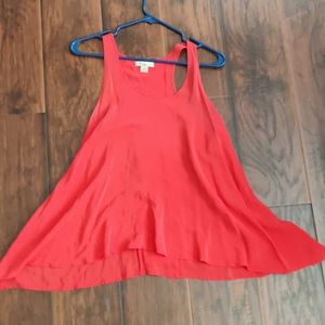 Tangerine Orange Sleeveless Tank Top